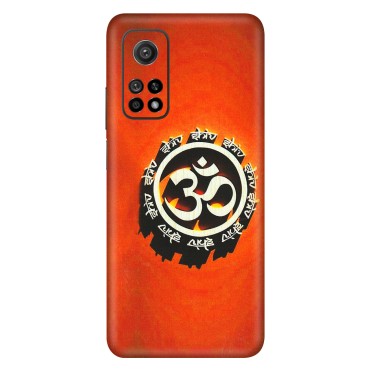 Xiaomi Redmi Phone Skins (All Models) - Aum Shiv Orange - 3D Embossed Finish (L-32) Mi 10T 5G