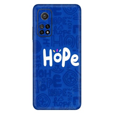 Xiaomi Redmi Phone Skins (All Models) - Hope Doodles Blue - 3D Embossed Finish (L-43) Mi 10T 5G