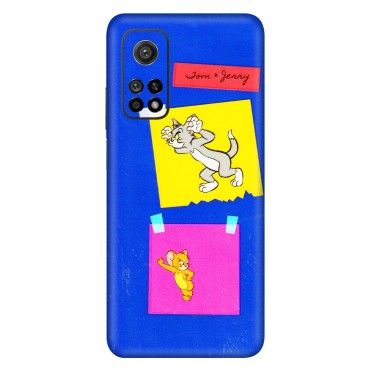 Xiaomi Redmi Phone Skins (All Models) - Tom N Jerry Sticky Notes - 3D Embossed Finish (L-88) Mi 10T 5G