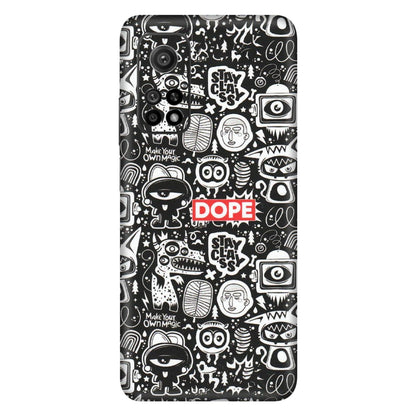 Xiaomi Redmi Phone Skins (All Models) - Dope Stay Classy Black Doodles - Matte Finish (M-126) Mi 10T 5G