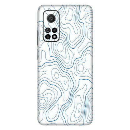 Xiaomi Redmi Phone Skins (All Models) - Blue And White Swirls - Matte Finish (M-139) Mi 10T 5G