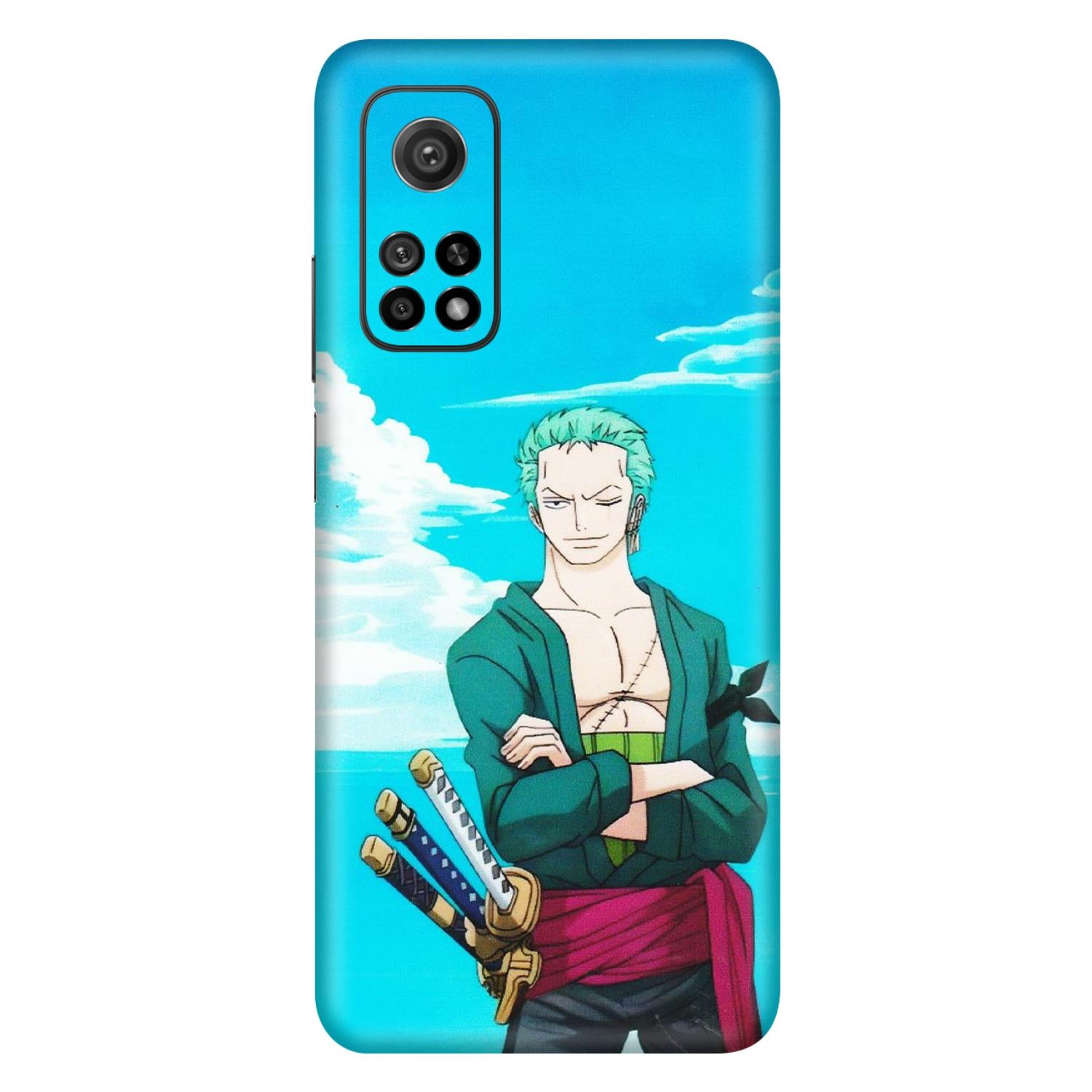 Xiaomi Redmi Phone Skins (All Models) - Cool Swordman Zoro Anime - Matte Finish (M-143) Mi 10T 5G