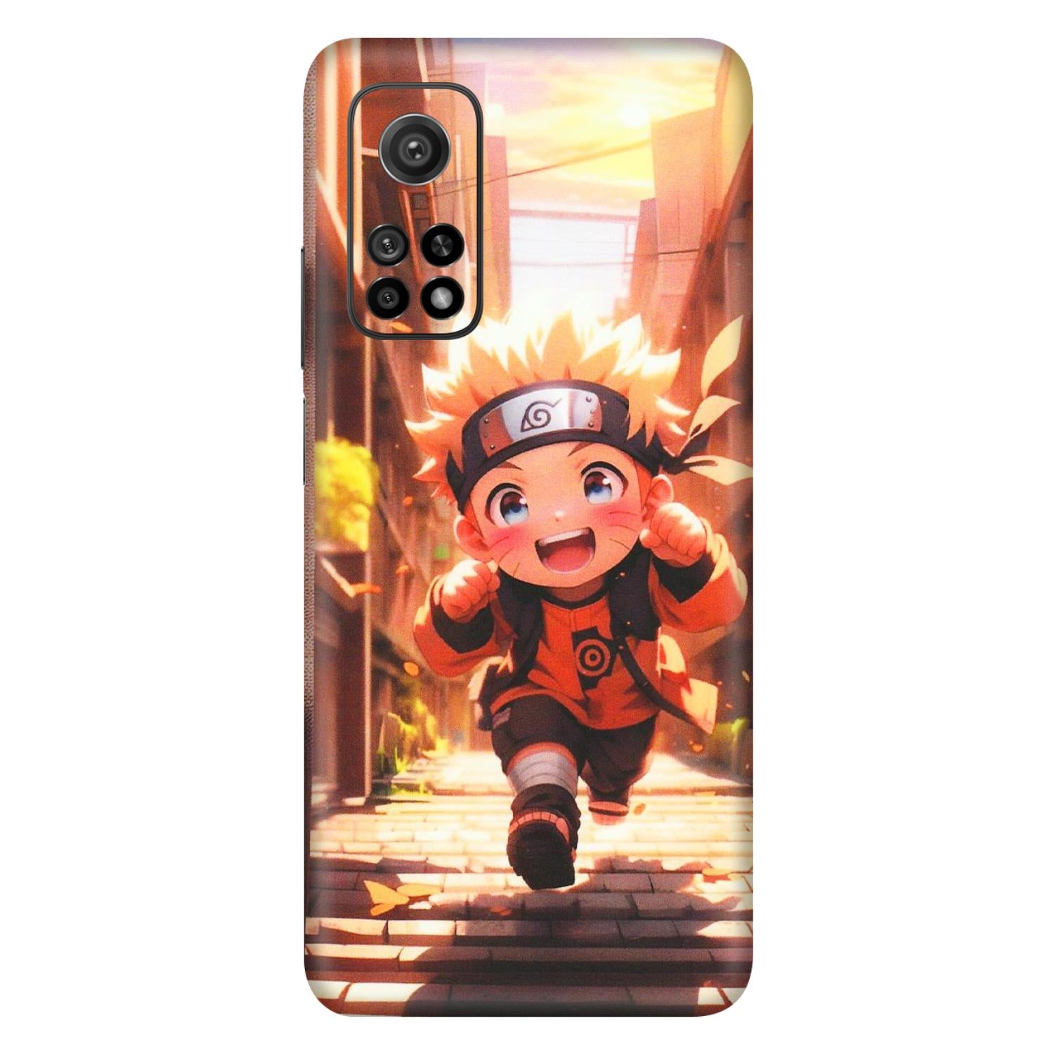 Xiaomi Redmi Phone Skins (All Models) - Naruto Cute Toon Running - Matte Finish (M-04) Mi 10T 5G