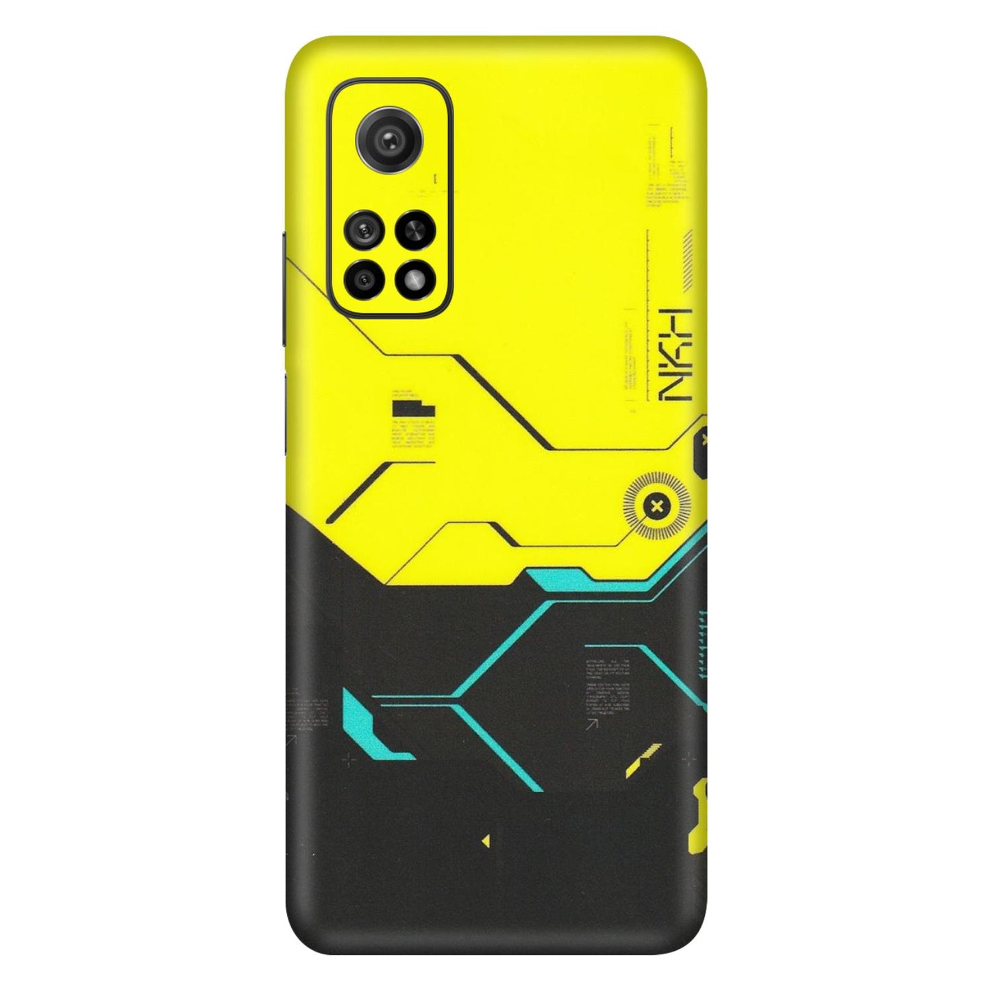 Xiaomi Redmi Phone Skins (All Models) - Black Yellow Technica - Matte Finish (M-53) Mi 10T 5G