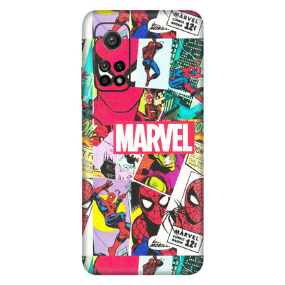 Xiaomi Redmi Phone Skins (All Models) - Marvel Comic Spiderman Grafitti - Matte Finish (M-72) Mi 10T 5G