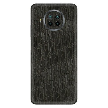 Xiaomi Redmi Phone Skins (All Models) - Black Abstract Pattern - 3D Embossed Finish (L-117) Mi 10 T Lite