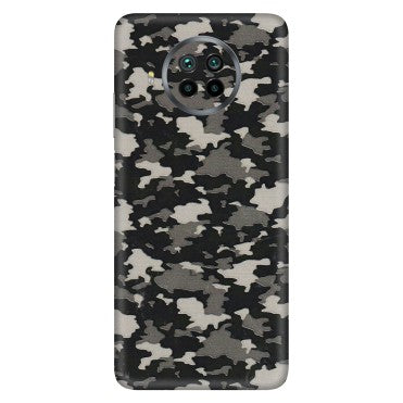 Xiaomi Redmi Phone Skins (All Models) - Black/Grey Camoflaunge - 3D Embossed Finish (L-142) Mi 10 T Lite