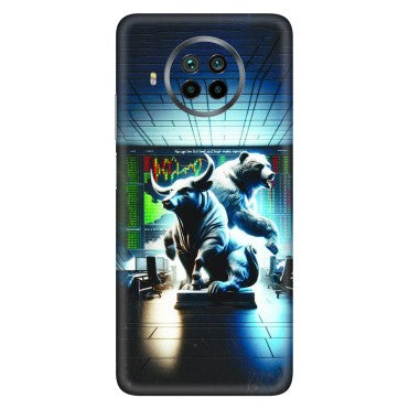 Xiaomi Redmi Phone Skins (All Models) - Stock Market Sensex Bear vs Bulls - 3D Embossed Finish (L-15) Mi 10 T Lite