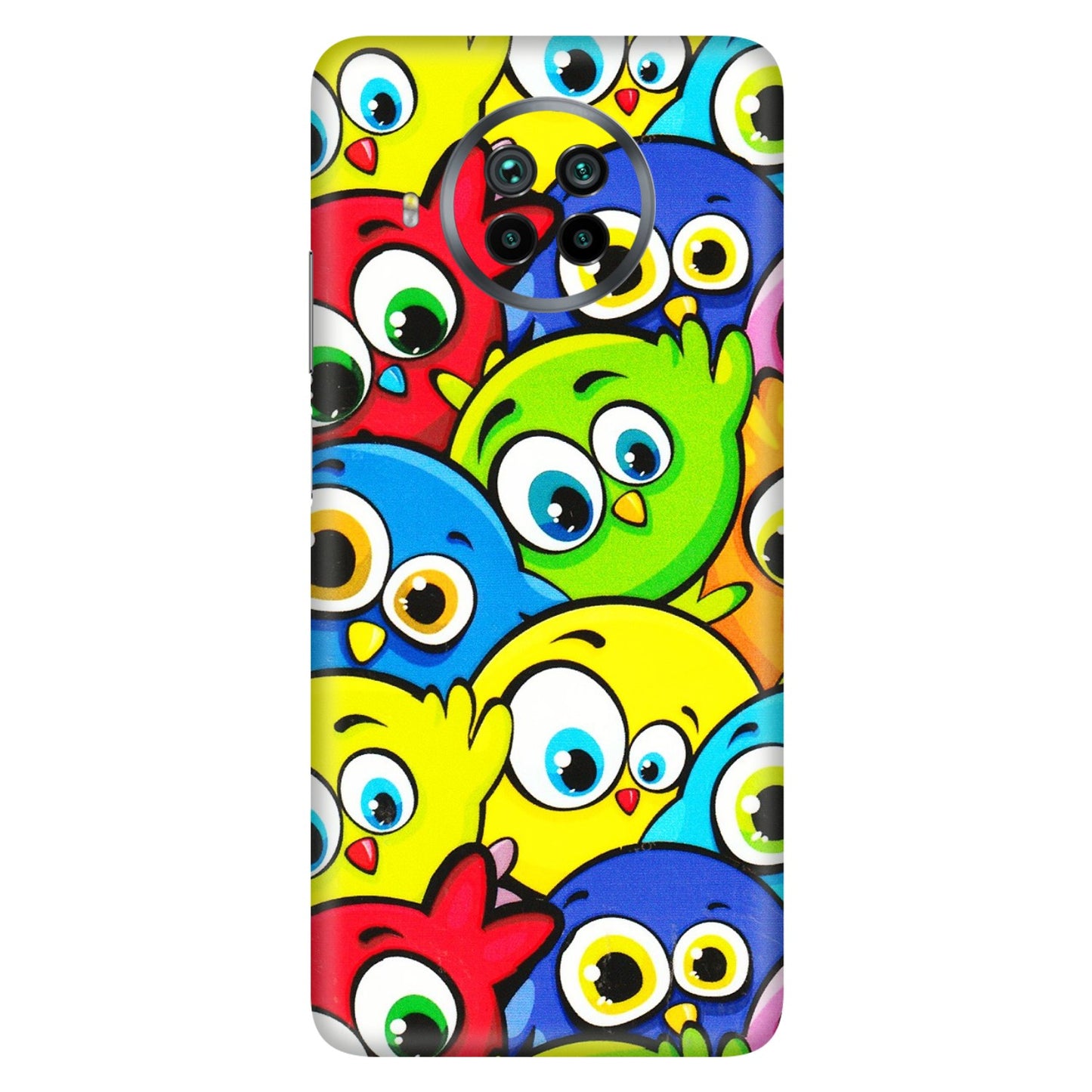 Xiaomi Redmi Phone Skins (All Models) - Cute Fluffy Birds - 3D Embossed Finish (L-213) Mi 10 T Lite