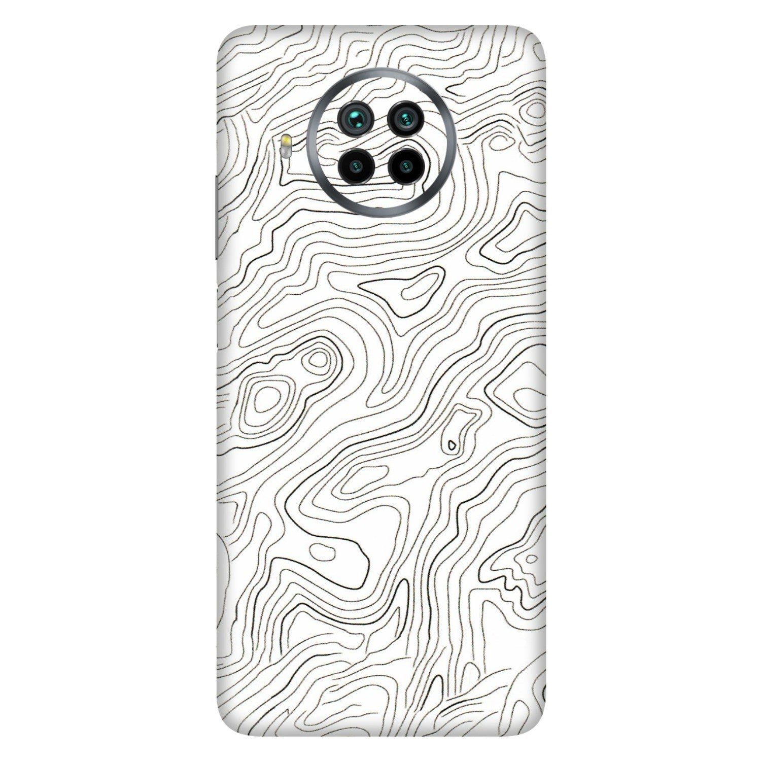 Xiaomi Redmi Phone Skins (All Models) - White Black Swirls - 3D Embossed Finish (L-219) Mi 10 T Lite