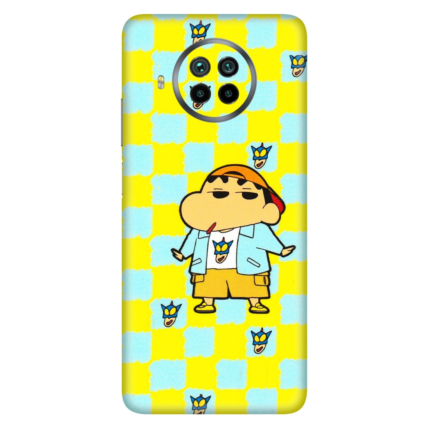 Xiaomi Redmi Phone Skins (All Models) - Yellow Blue Shinchan Cute - 3D Embossed Finish (L-221) Mi 10 T Lite