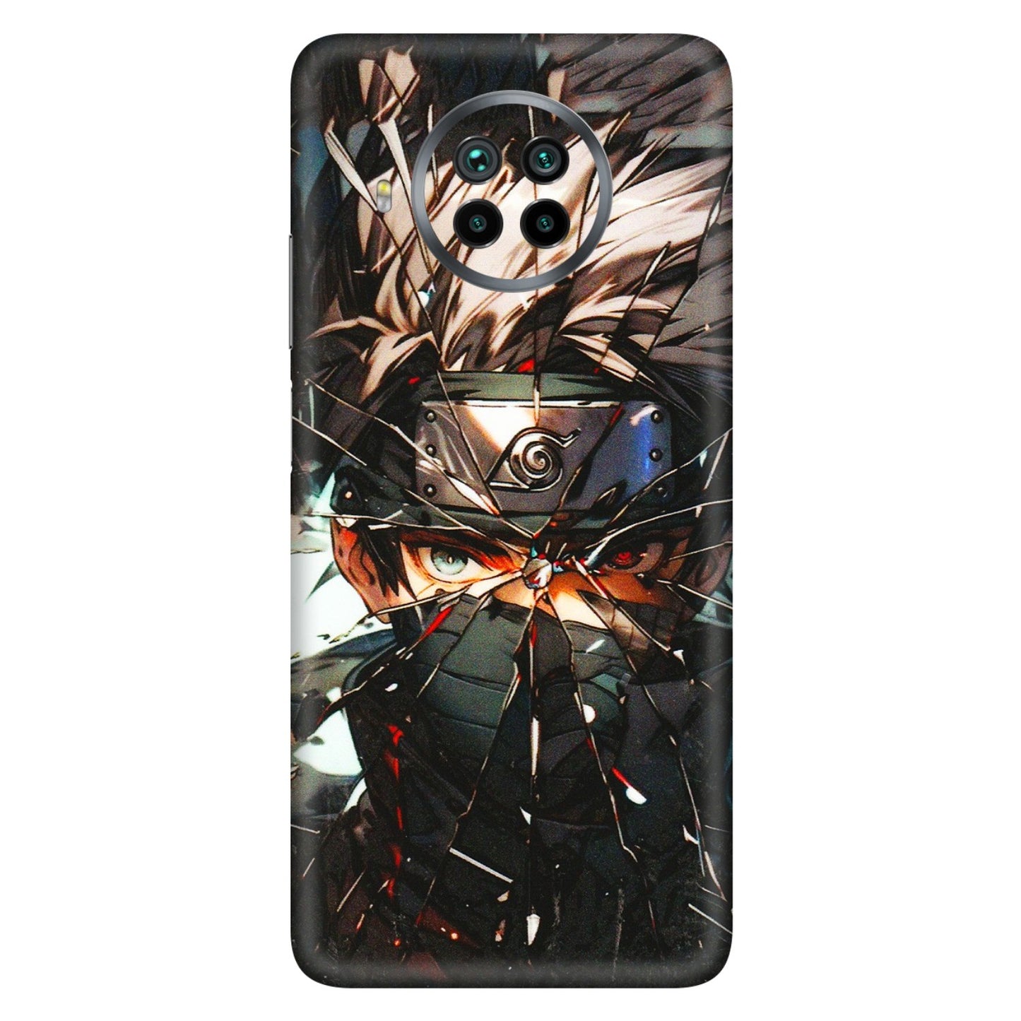 Xiaomi Redmi Phone Skins (All Models) - Kakashi Shattered Glass Effect - 3D Embossed Finish (L-237) Mi 10 T Lite