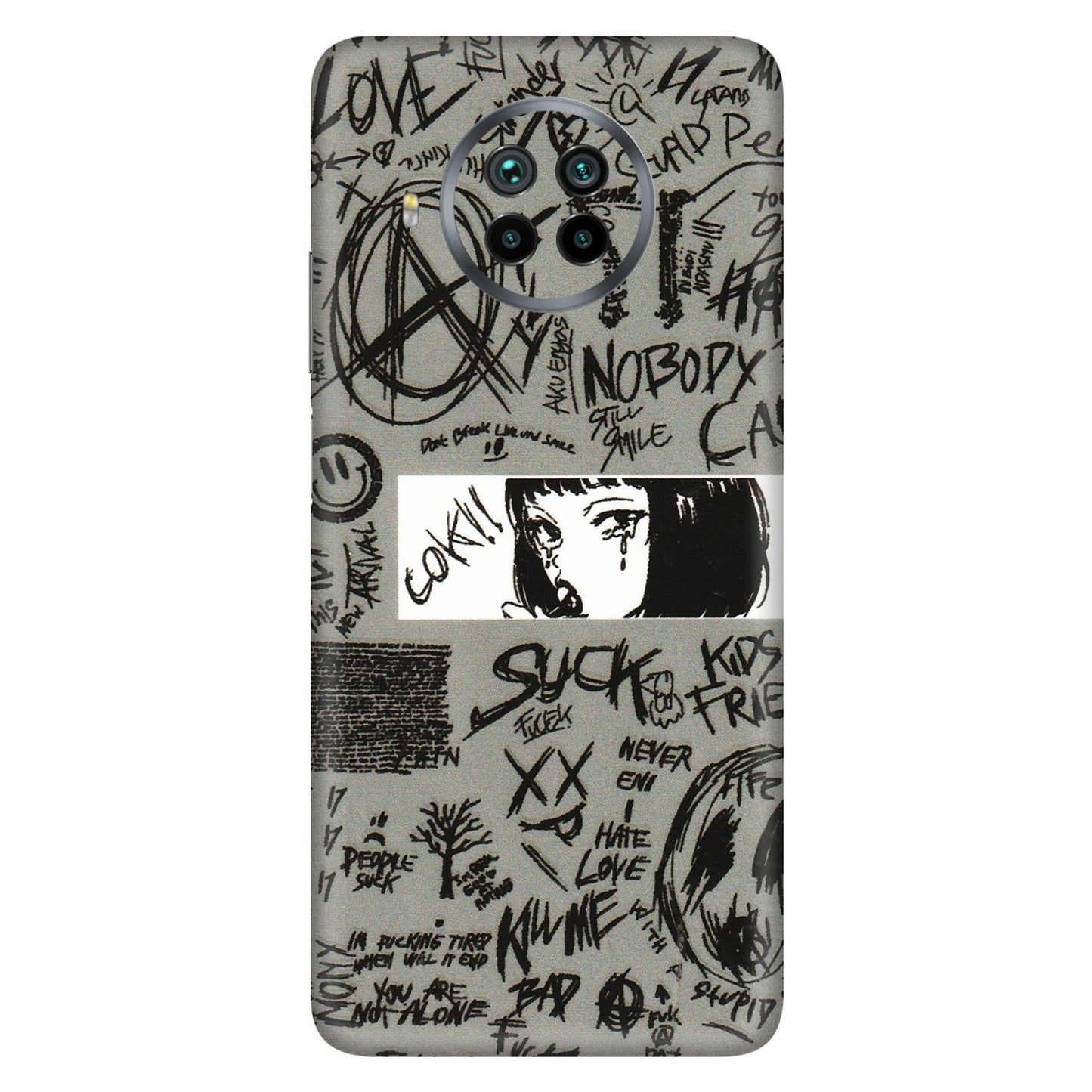 Xiaomi Redmi Phone Skins (All Models) - Never Have Love Anime - 3D Embossed Finish (L-260) Mi 10 T Lite