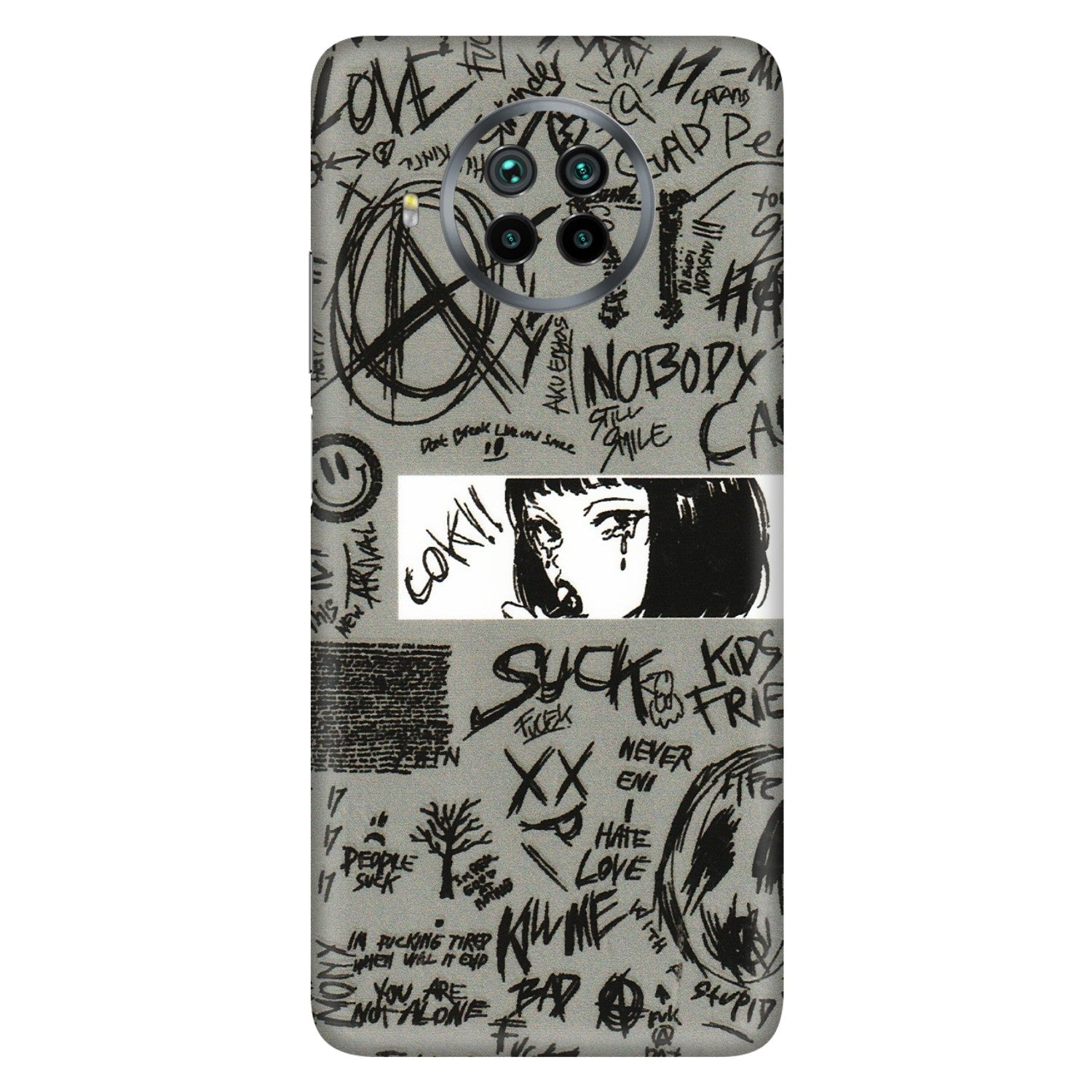Xiaomi Redmi Phone Skins (All Models) - Never Have Love Anime - 3D Embossed Finish (L-260) Mi 10 T Lite