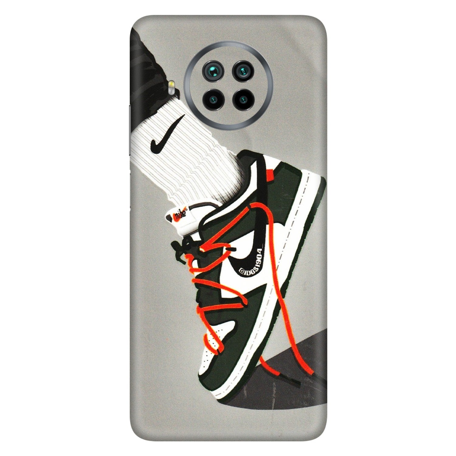 Xiaomi Redmi Phone Skins (All Models) - New Grey Sneaker - 3D Embossed Finish (L-261) Mi 10 T Lite