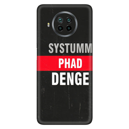Xiaomi Redmi Phone Skins (All Models) - Systumm Phad Denge - 3D Embossed Finish (L-278) Mi 10 T Lite