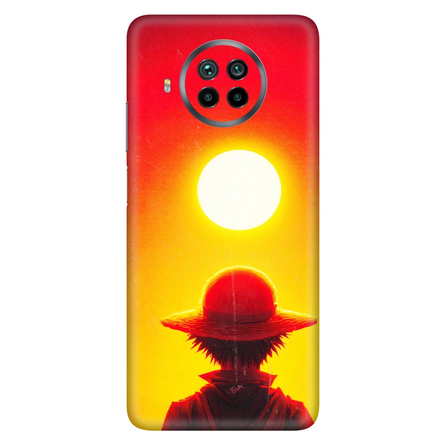 Xiaomi Redmi Phone Skins (All Models) - Cool Sunset With Monkey D.Luffy Anime - 3D Embossed Finish (L-329) Mi 10 T Lite