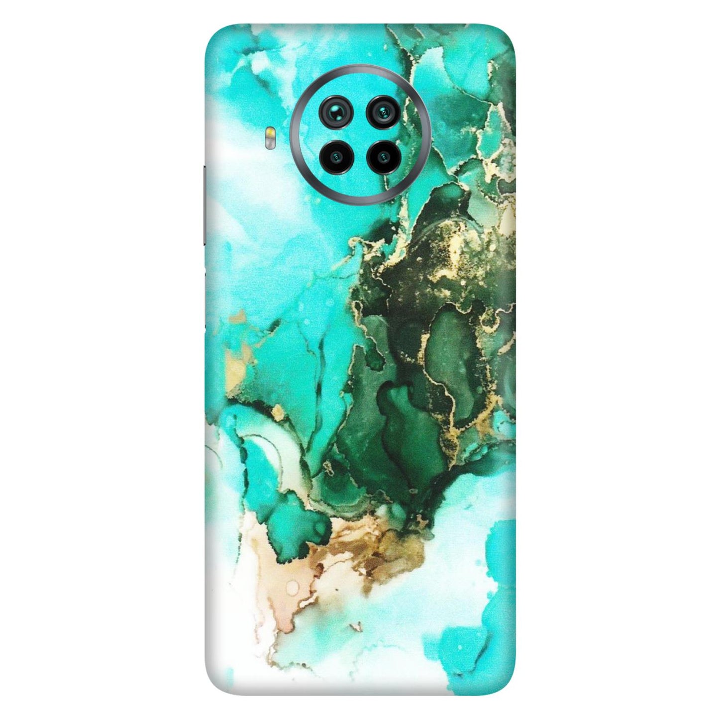 Xiaomi Redmi Phone Skins (All Models) - The Blue Gold Marble - Matte Finish (M-124) Mi 10 T Lite