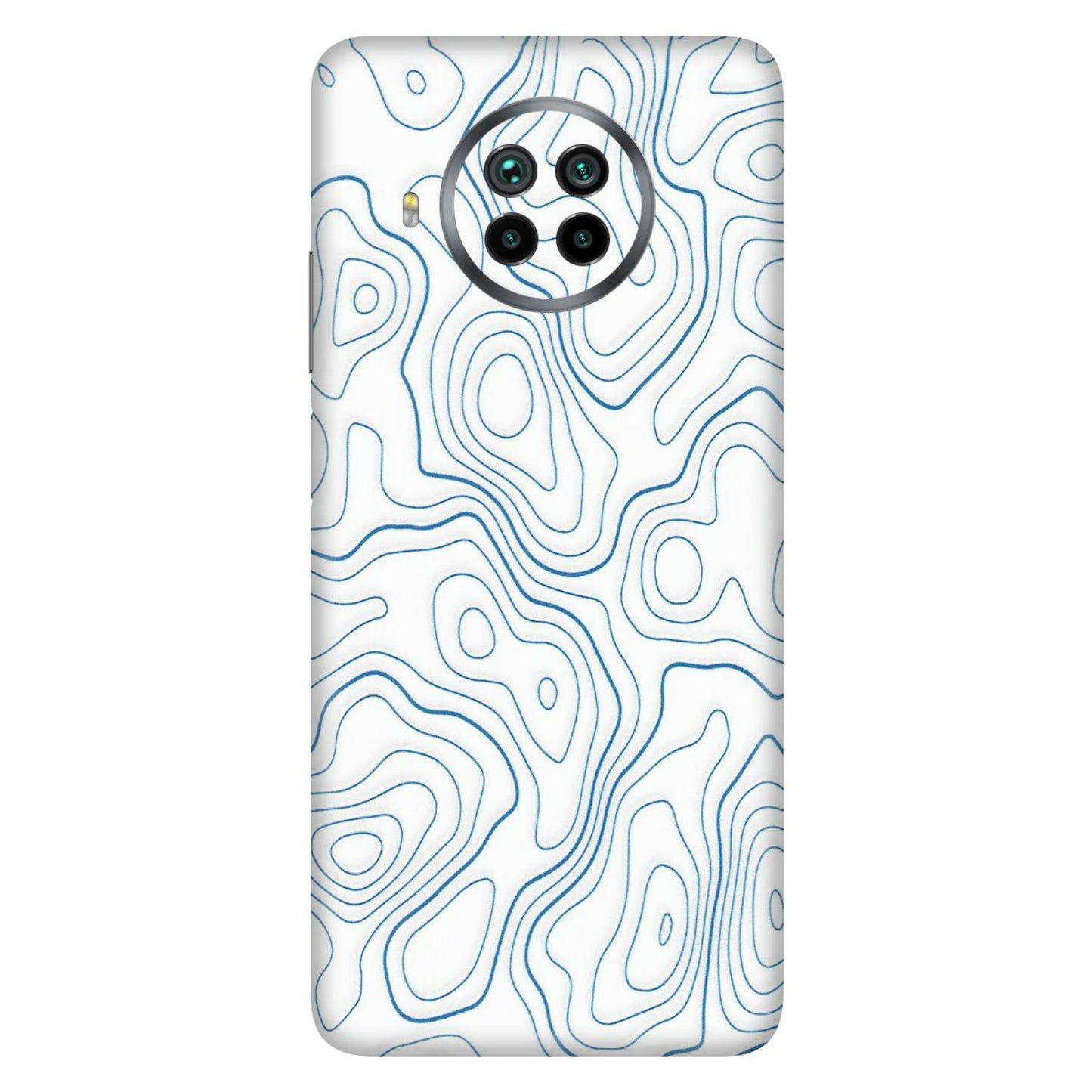 Xiaomi Redmi Phone Skins (All Models) - Blue And White Swirls - Matte Finish (M-139) Mi 10 T Lite