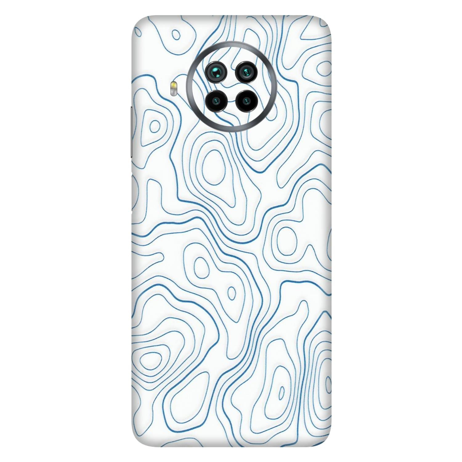 Xiaomi Redmi Phone Skins (All Models) - Blue And White Swirls - Matte Finish (M-139) Mi 10 T Lite