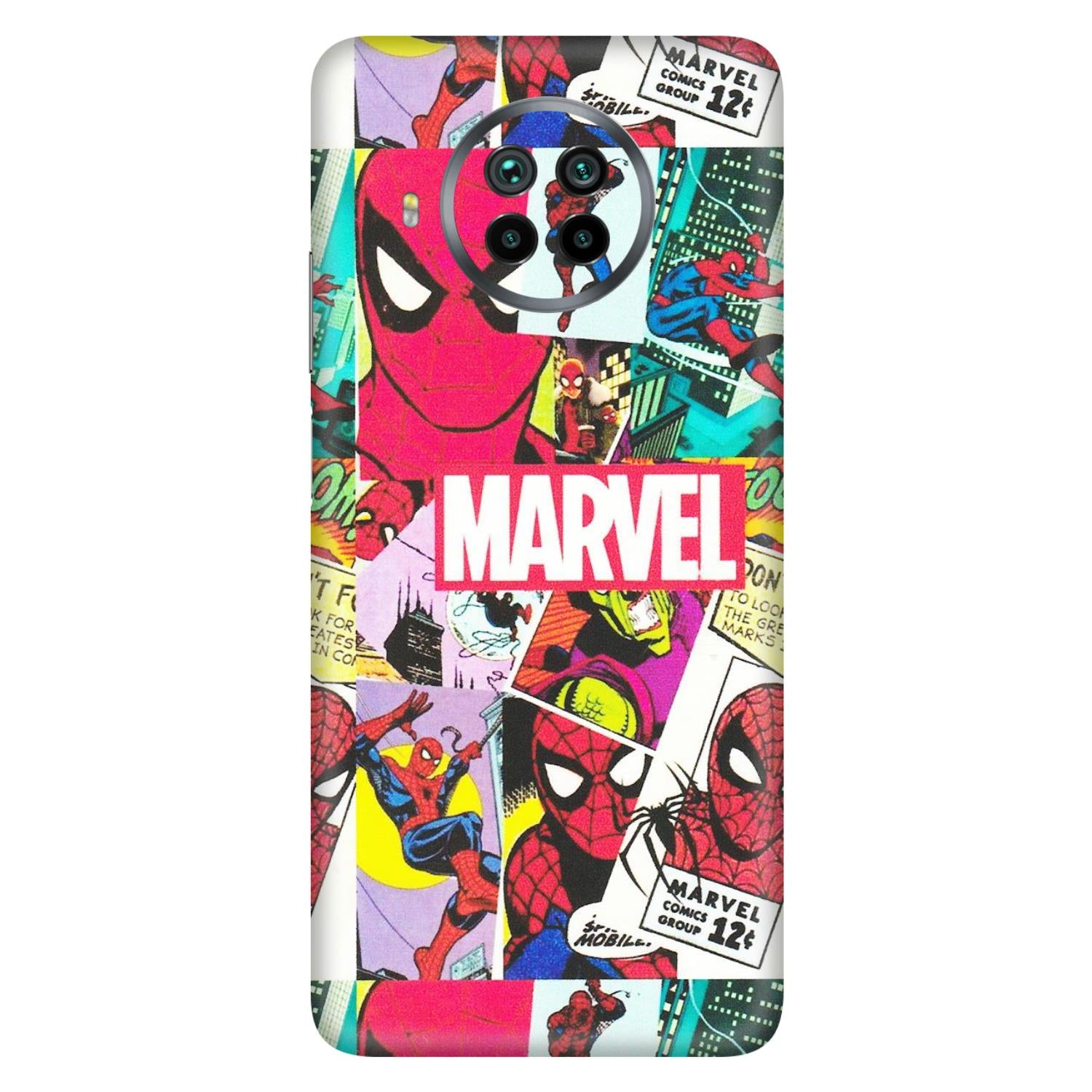 Xiaomi Redmi Phone Skins (All Models) - Marvel Comic Spiderman Grafitti - Matte Finish (M-72) Mi 10 T Lite