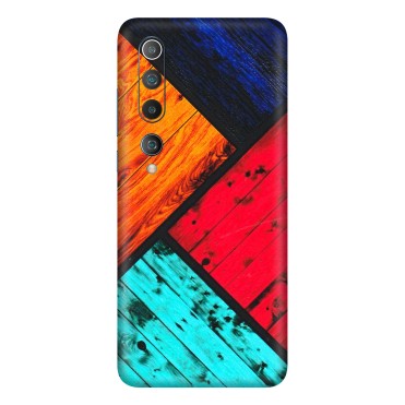 Xiaomi Redmi Phone Skins (All Models) - Colourful Wood Panels Abstract - 3D Embossed Finish (L-09) Mi 10 5G