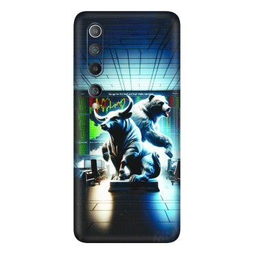 Xiaomi Redmi Phone Skins (All Models) - Stock Market Sensex Bear vs Bulls - 3D Embossed Finish (L-15) Mi 10 5G