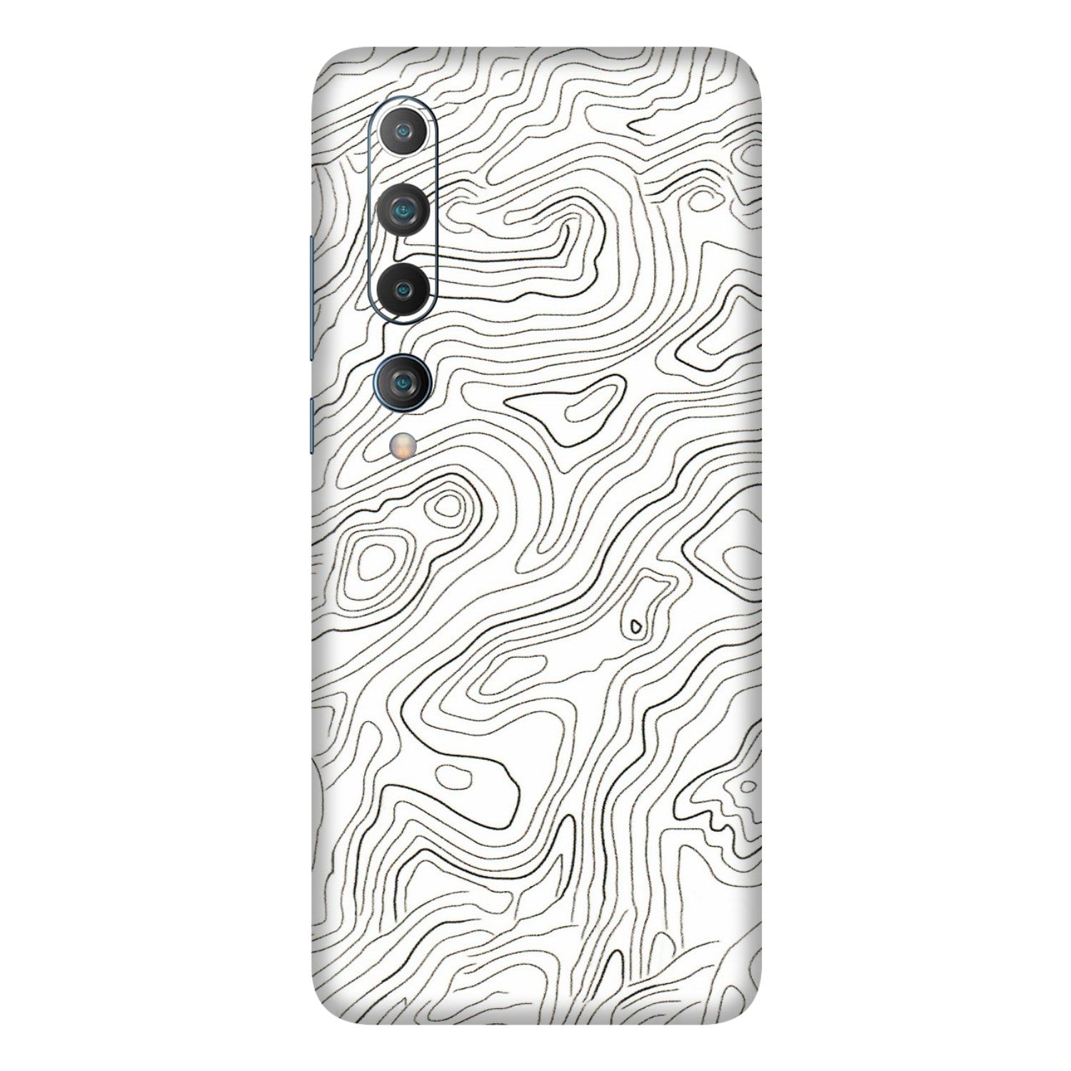 Xiaomi Redmi Phone Skins (All Models) - White Black Swirls - 3D Embossed Finish (L-219) Mi 10 5G