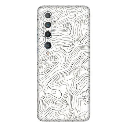 Xiaomi Redmi Phone Skins (All Models) - White Black Swirls - 3D Embossed Finish (L-219) Mi 10 5G