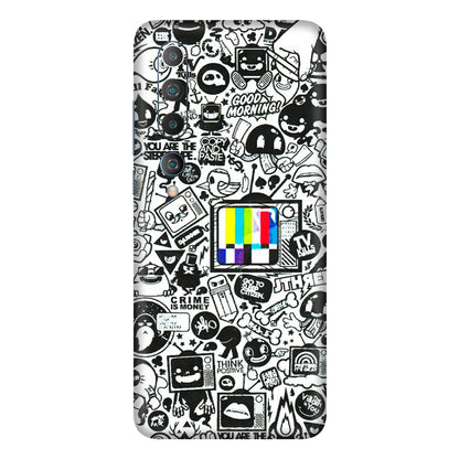 Xiaomi Redmi Phone Skins (All Models) - Doodles Positive Art - 3D Embossed Finish (L-263) Mi 10 5G