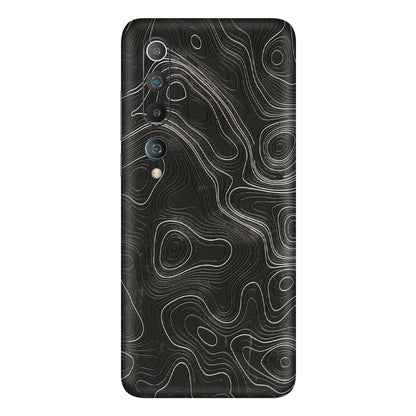 Xiaomi Redmi Phone Skins (All Models) - Abstract White Line Map - 3D Embossed Finish (L-269) Mi 10 5G