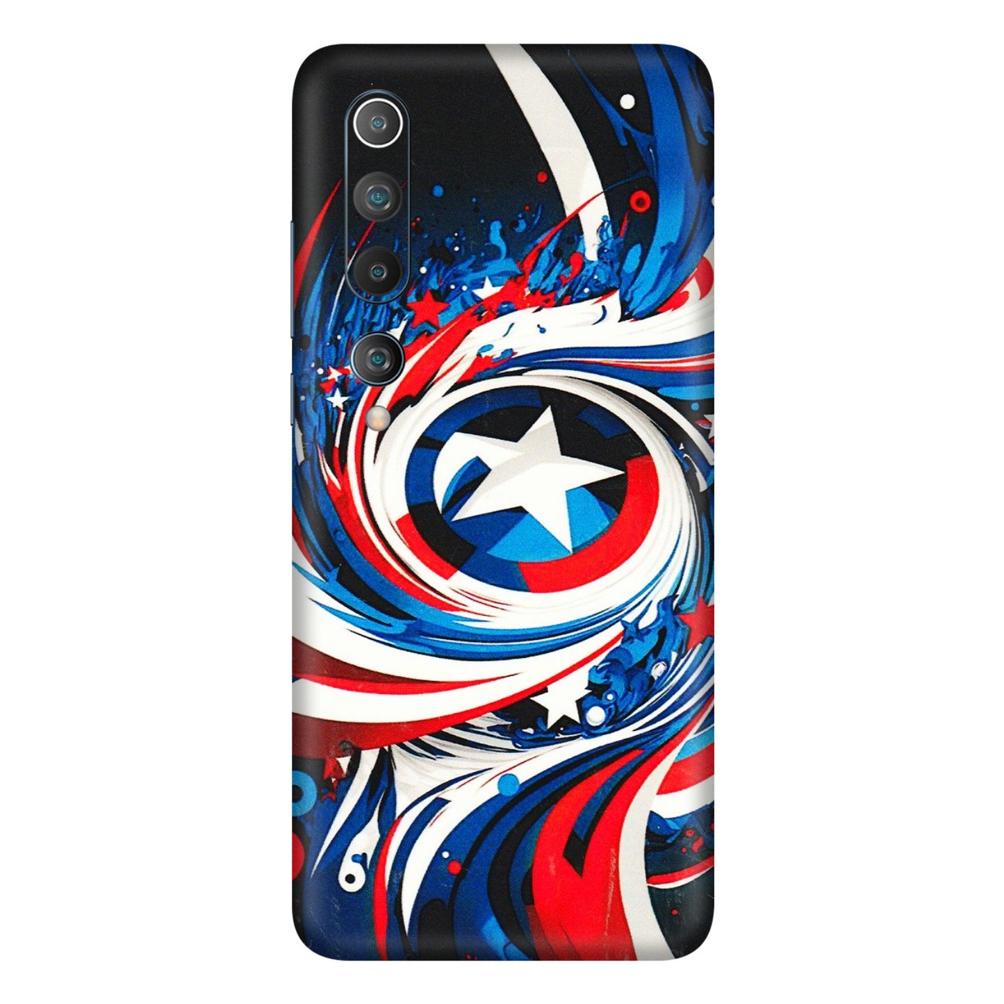 Xiaomi Redmi Phone Skins (All Models) - Captain America Logo - 3D Embossed Finish (L-307) Mi 10 5G