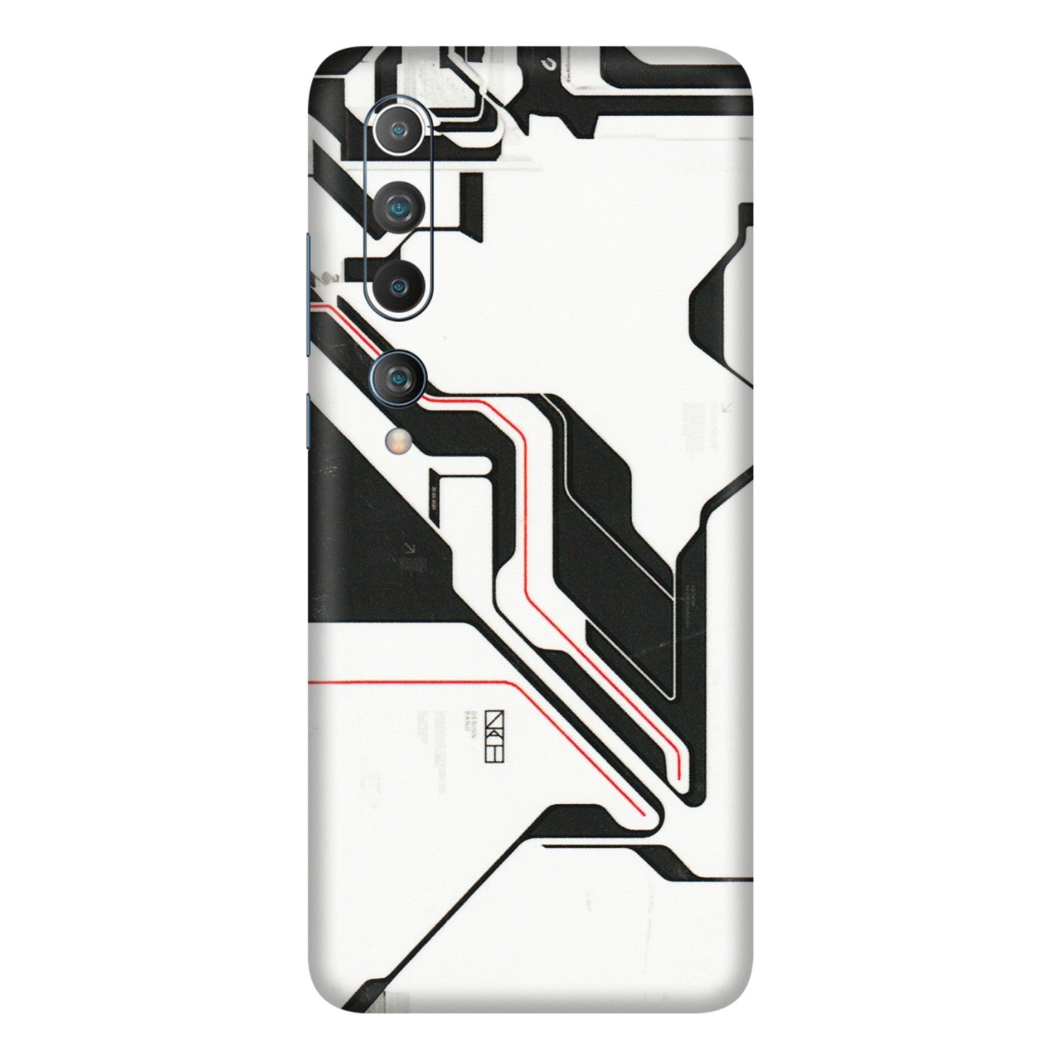 Xiaomi Redmi Phone Skins (All Models) - White Techy Logo - 3D Embossed Finish (L-312) Mi 10 5G