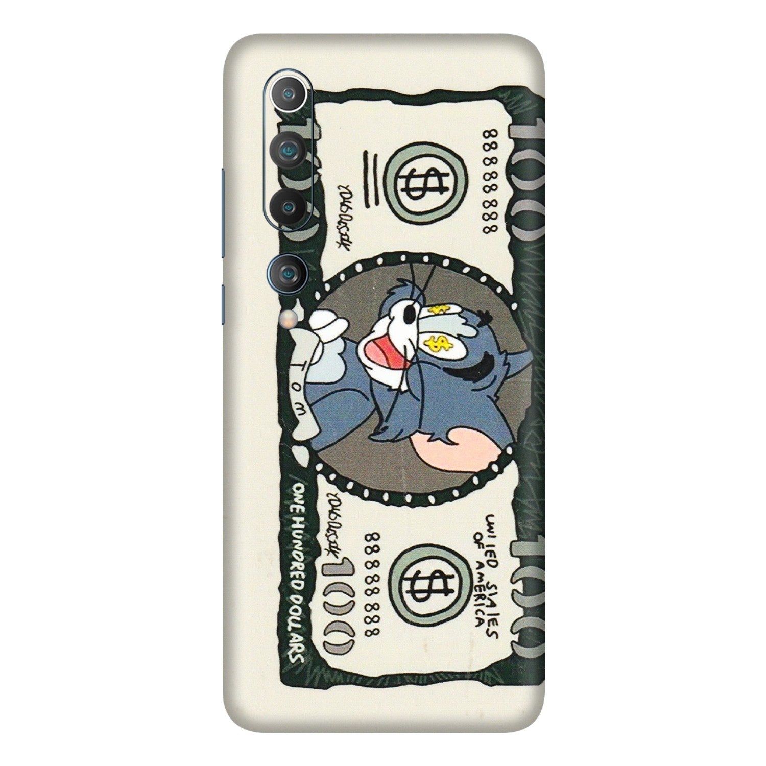 Xiaomi Redmi Phone Skins (All Models) - Tom Hundred Dollar - 3D Embossed Finish (L-324) Mi 10 5G
