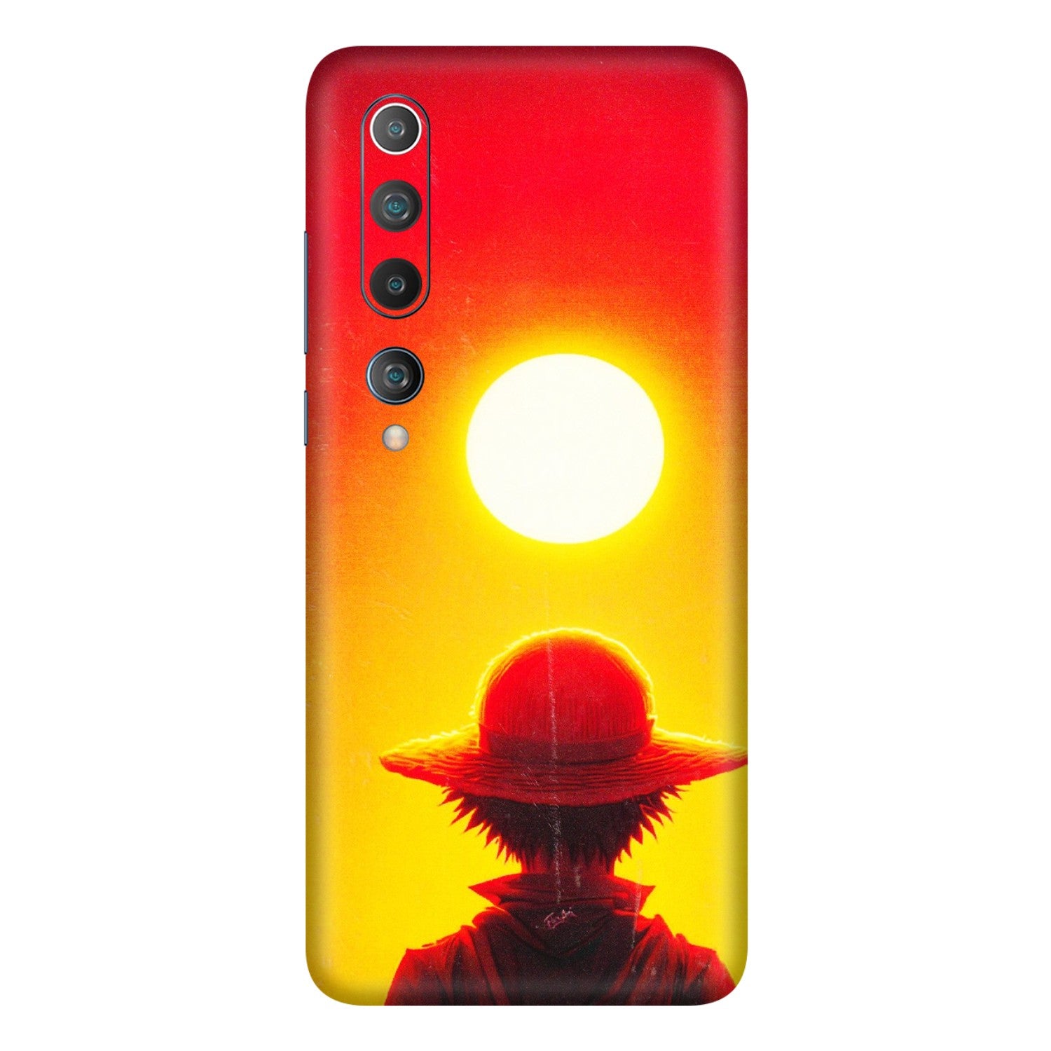 Xiaomi Redmi Phone Skins (All Models) - Cool Sunset With Monkey D.Luffy Anime - 3D Embossed Finish (L-329) Mi 10 5G