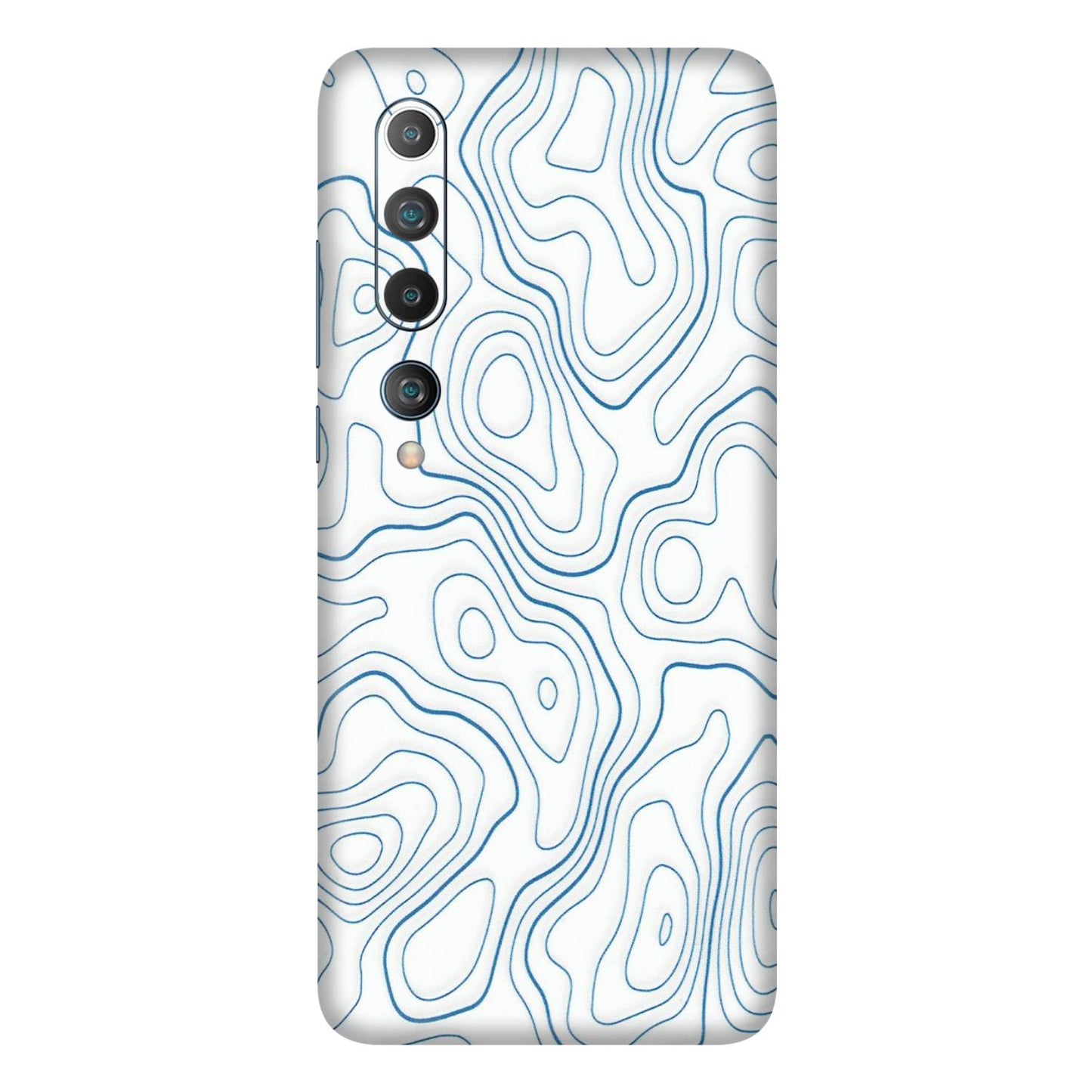 Xiaomi Redmi Phone Skins (All Models) - Blue And White Swirls - Matte Finish (M-139) Mi 10 5G