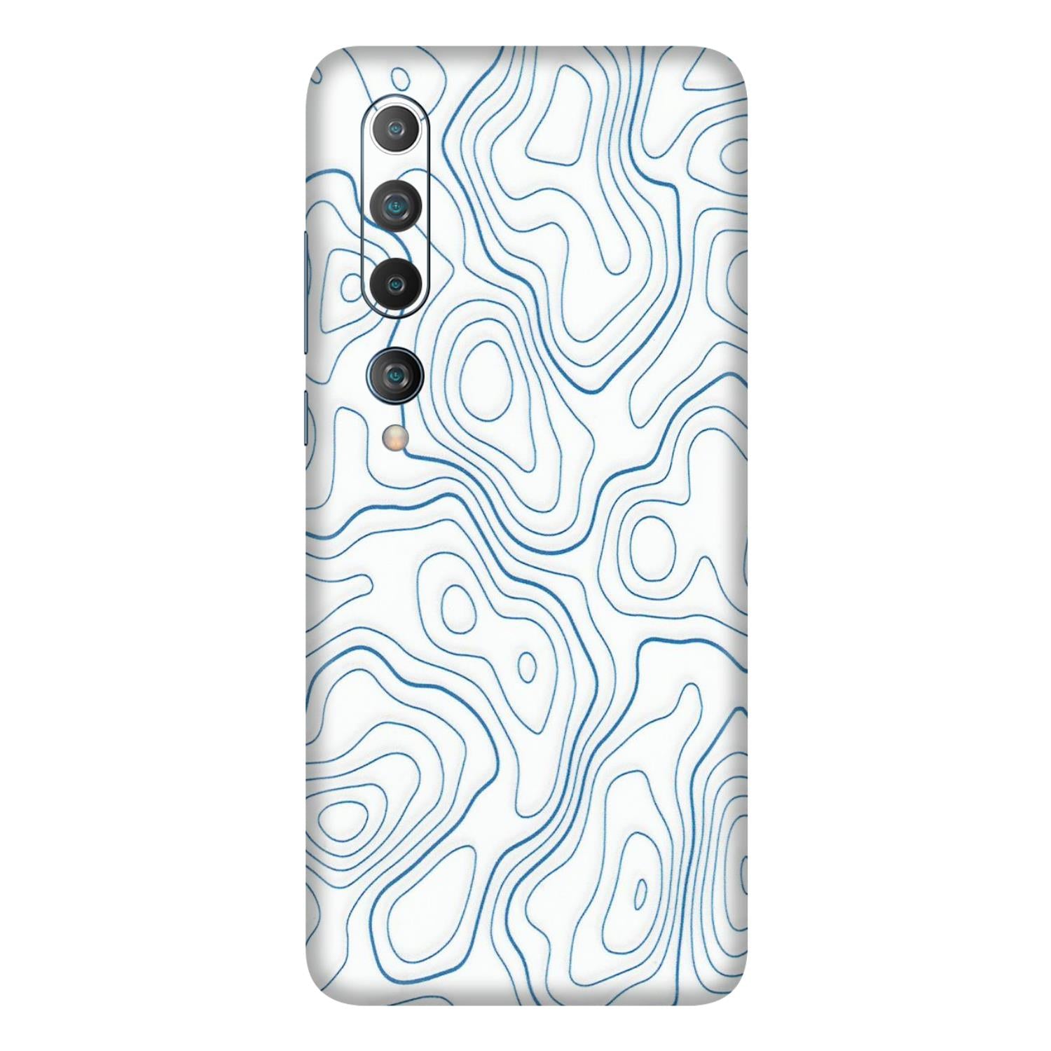 Xiaomi Redmi Phone Skins (All Models) - Blue And White Swirls - Matte Finish (M-139) Mi 10 5G