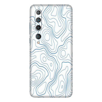 Xiaomi Redmi Phone Skins (All Models) - Blue And White Swirls - Matte Finish (M-139) Mi 10 5G