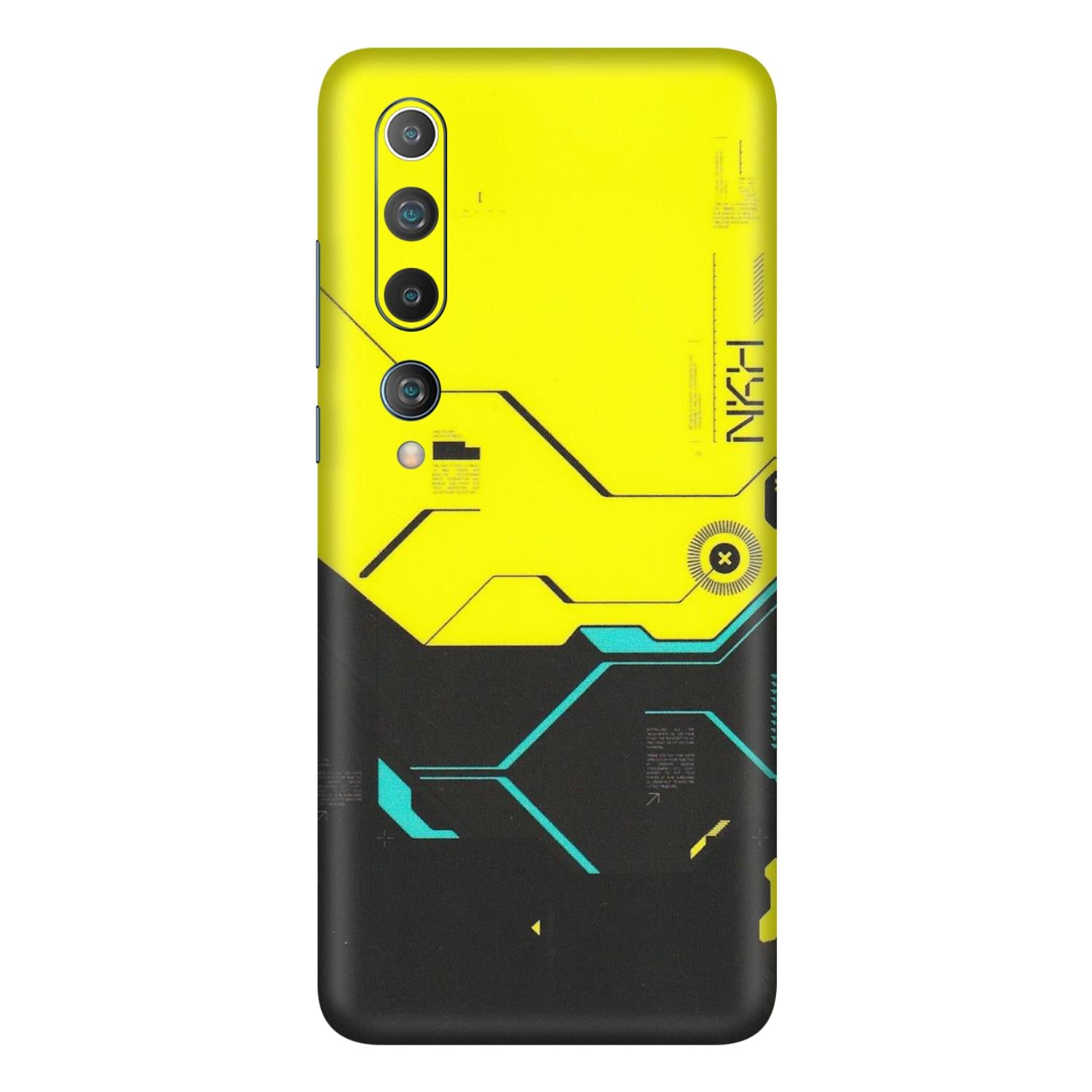 Xiaomi Redmi Phone Skins (All Models) - Black Yellow Technica - Matte Finish (M-53) Mi 10 5G