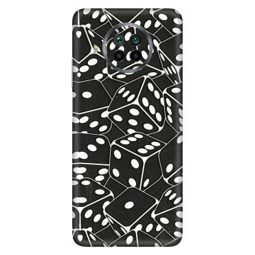 Xiaomi Redmi Phone Skins (All Models) - Big Black Dices - 3D Embossed Finish (L-106) Mi 10i