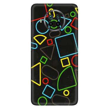Xiaomi Redmi Phone Skins (All Models) - Black Shapes - 3D Embossed Finish (L-131) Mi 10i