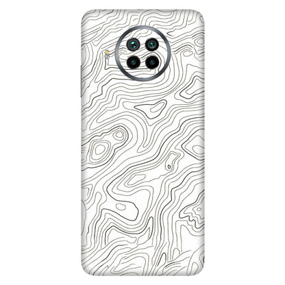 Xiaomi Redmi Phone Skins (All Models) - White Black Swirls - 3D Embossed Finish (L-219) Mi 10i