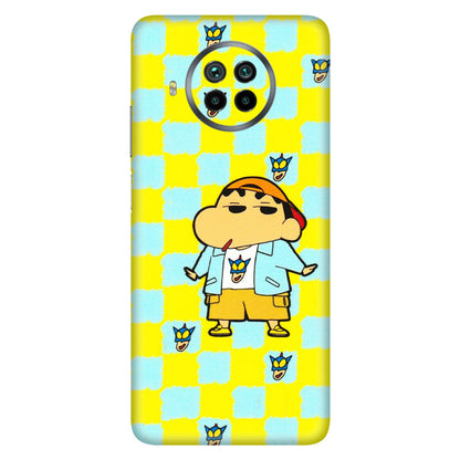Xiaomi Redmi Phone Skins (All Models) - Yellow Blue Shinchan Cute - 3D Embossed Finish (L-221) Mi 10i
