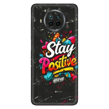 Xiaomi Redmi Phone Skins (All Models) - Stay Positive Black - 3D Embossed Finish (L-31) Mi 10i