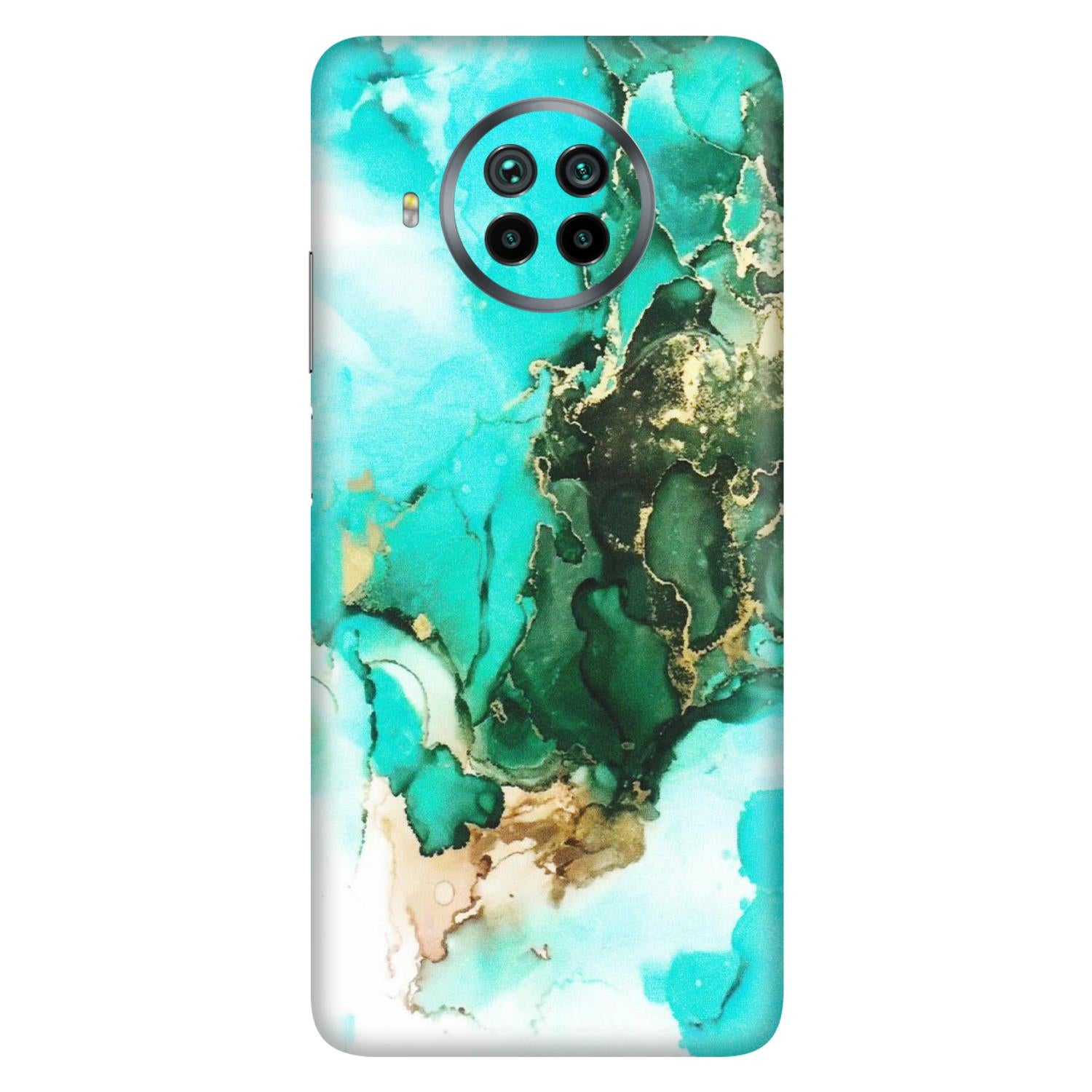 Xiaomi Redmi Phone Skins (All Models) - The Blue Gold Marble - Matte Finish (M-124) Mi 10i
