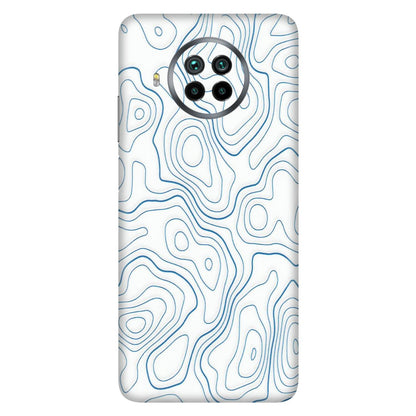 Xiaomi Redmi Phone Skins (All Models) - Blue And White Swirls - Matte Finish (M-139) Mi 10i