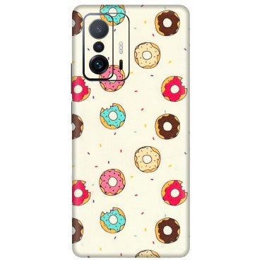 Xiaomi Redmi Phone Skins (All Models) - Mini Donuts Doodle Art - 3D Embossed Finish (L-122) Mi 11 T Pro
