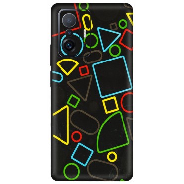 Xiaomi Redmi Phone Skins (All Models) - Black Shapes - 3D Embossed Finish (L-131) Mi 11 T Pro