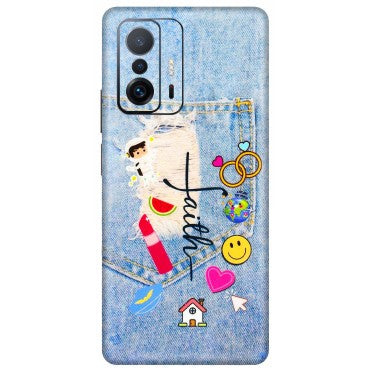 Xiaomi Redmi Phone Skins (All Models) - Denim Jeans Pocket - 3D Embossed Finish (L-134) Mi 11 T Pro