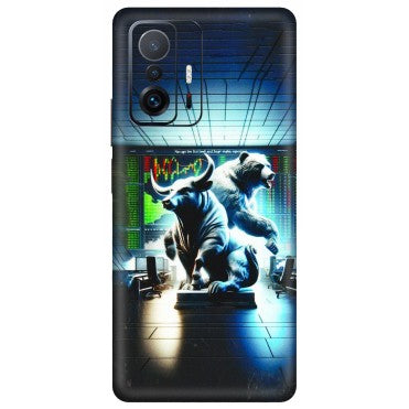 Xiaomi Redmi Phone Skins (All Models) - Stock Market Sensex Bear vs Bulls - 3D Embossed Finish (L-15) Mi 11 T Pro